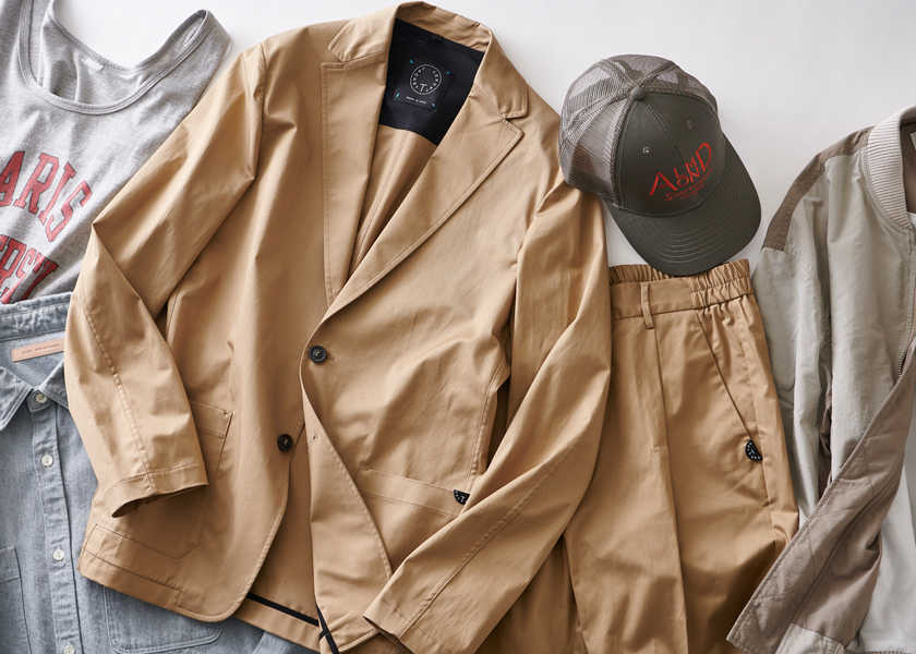 着まわし力＆春っぽさも抜群！ ベージュの“セットアップ”で作る3