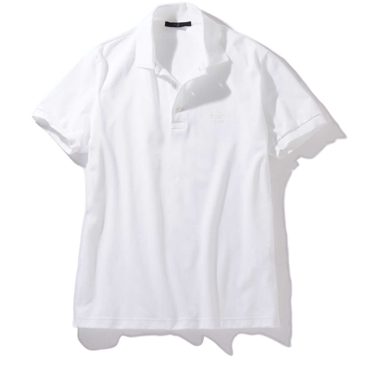 タトラスホワイト エンボス加工 ポロシャツ 色と素材で差がつく〈タトラス〉の新作！初夏のビーチで差がつく