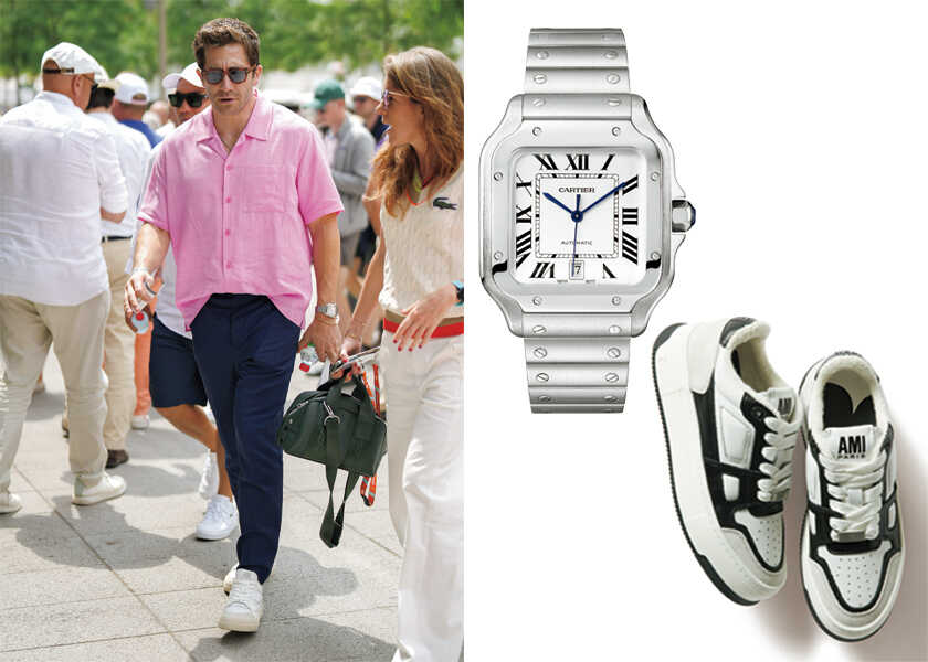 【ジェイク・ギレンホール】の愛用ブランドは、〈カルティエ〉の時計&〈アミ〉のスニーカー！