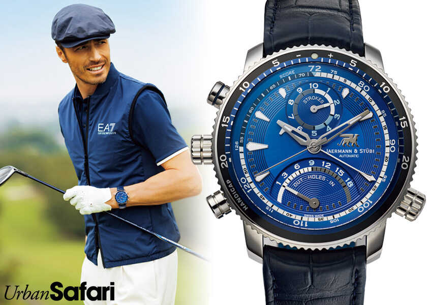 〈ヤーマン&ストゥービ〉はすべてのゴルファーの憧れ。伝統と革新が融合したゴルフカウンター付き腕時計。