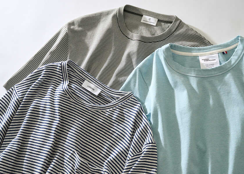 夏のTシャツは何枚あっても重宝する！　若見えするし気分も上がる、大人は細ボーダーTシャツ！