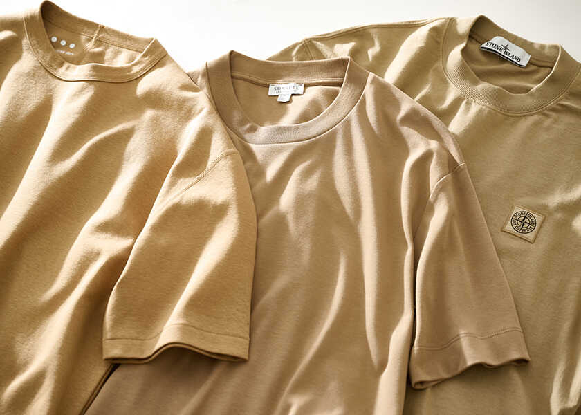 Tシャツ選びでお洒落は決まる！　アラフォーだからこそ似合う、灼けた肌にベージュTシャツ！