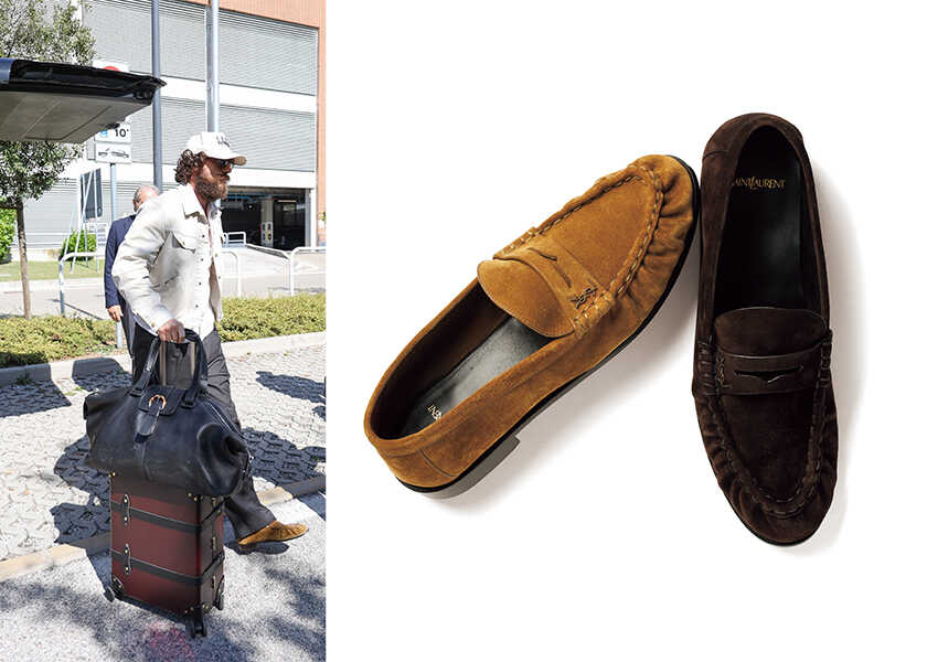 セレブのお気に入りブランドの正体！ Vol.150【アーロン・テイラー＝ジョンソン】の愛用ブランドは、〈サンローラン〉のローファー！