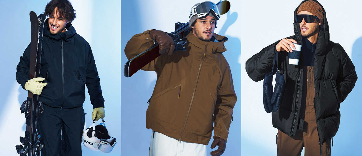 創業地“小矢部”の名を冠した〈ゴールドウイン〉のプレミアムな1着！大人のスキーウエアは上質感と快適さで選ぶ！