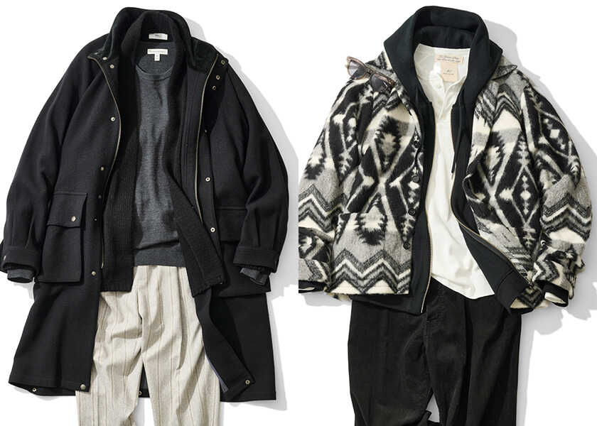 大人が安心して着られる冬のデートコーデ！　やっぱり秋冬に外せないのは、グッと引き締まるモノトーンコーデ！ 