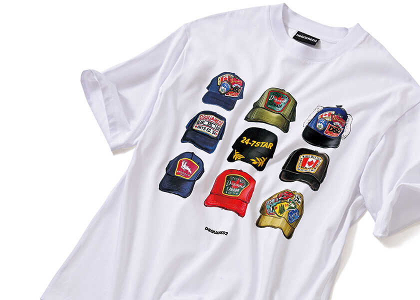 Catch the Wave！頭にも胸にもキャップで、小物使いの達人になれるTシャツ！