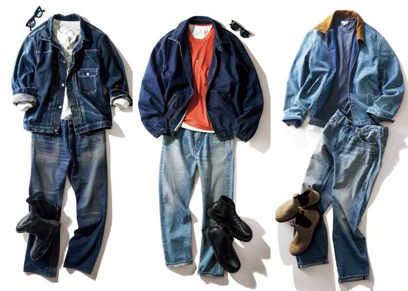 この春おすすめの薄青のデニム・オン・デニムのやり方