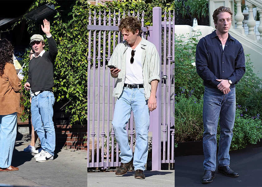 今ハリウッドで一番ホットな男の着こなしテク3選この春は薄青デニムを愛する!ジェレミー・アレン・ホワイトのデニムコーデ