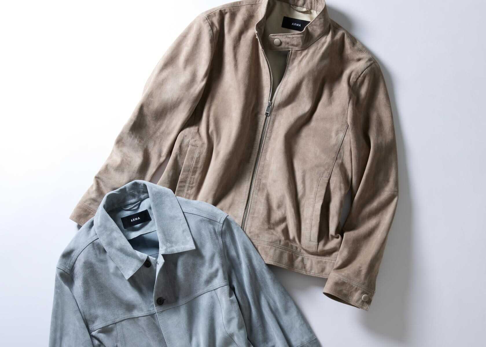 大人の男はこの春、上質スウェードを羽織る！