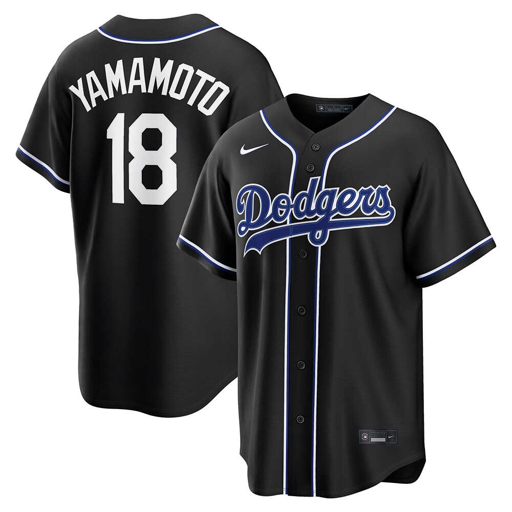 【日本未入荷】KAWS x Dodgers 山本由伸 Tシャツ ブラック 洗練されたスポーツカジュアルを目指すなら『MLB ブラックアウト