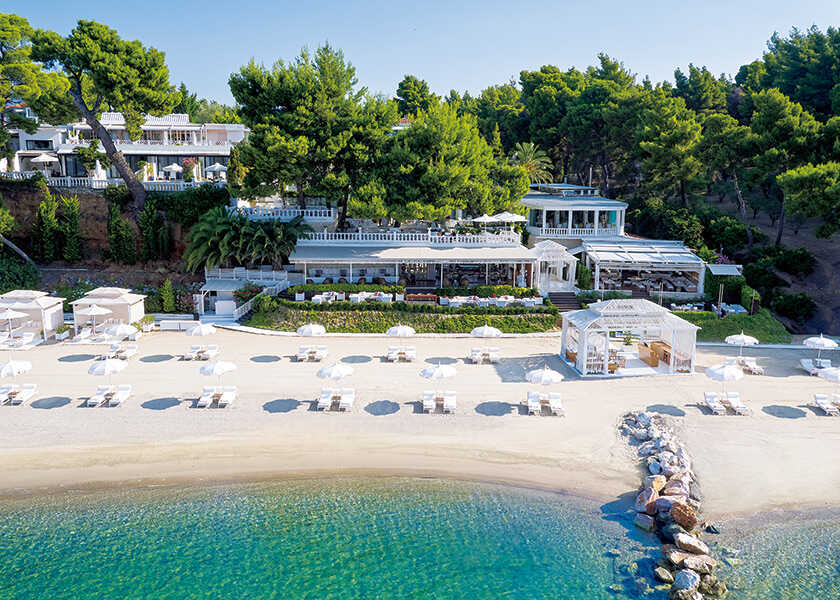 眺めのよいホテルギリシャ神話の舞台、シトニア半島のエーゲ海を一望できるホテル!