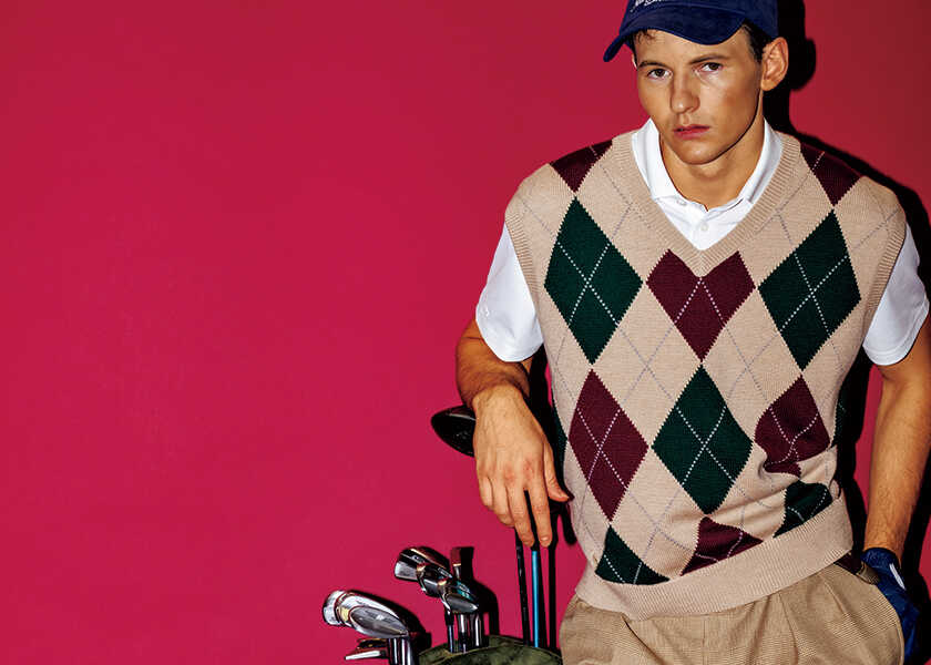 西海岸流GOLFのススメ！大人ゴルファーのパンツは“太め”がいい！　英国クラシック調が大人っぽいチェック柄