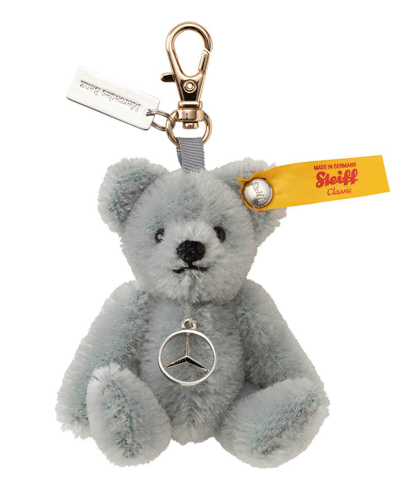 お値下げ中！Steiff グレー テディベア キーホルダー　ベンツ ソフトキーリング・テディベア ベン | ドイツ最高級テディベアの