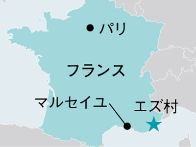 あらゆるテラスから地中海が望める、天空の村の〈シャトー デ ラ シェーヴル ドール〉