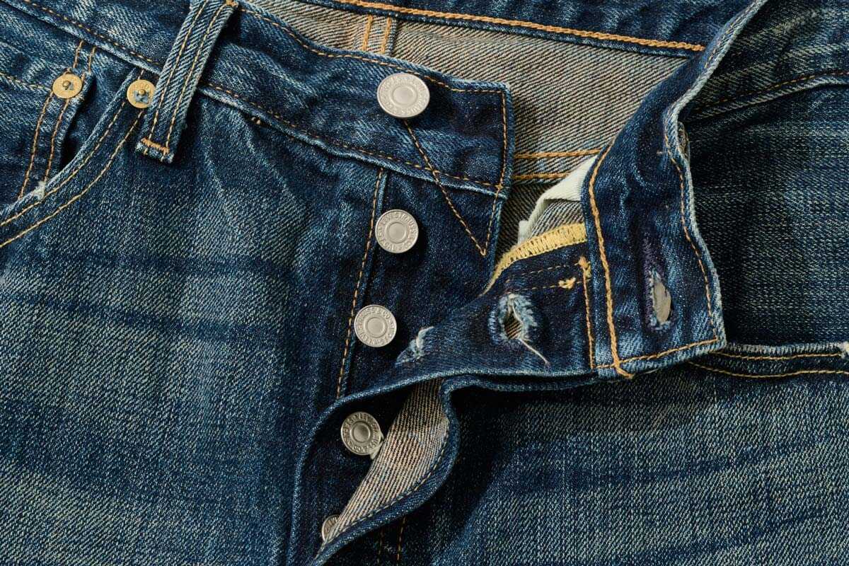 【made in USA】LEVI’S 501 ホワイトデニム ブラウンステッチ