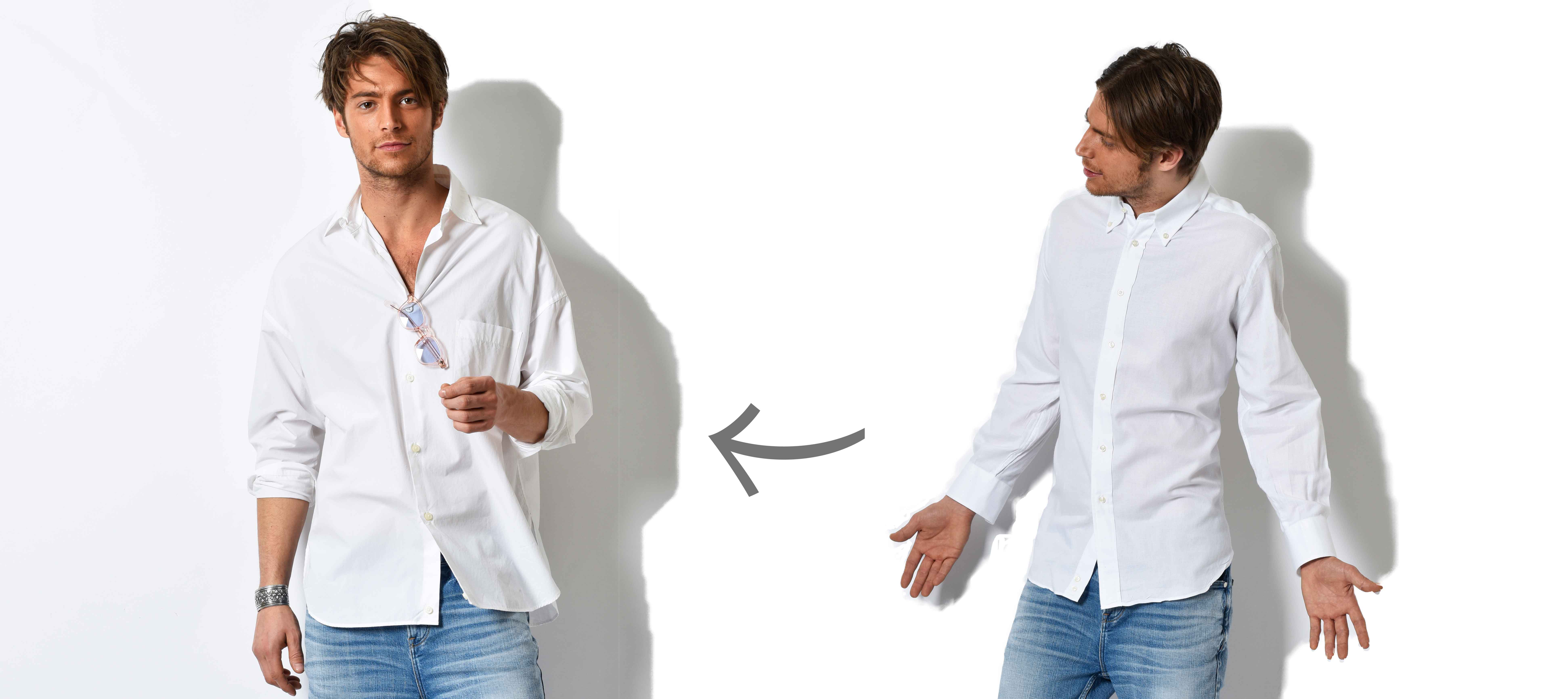 定番の白シャツはサイズ感が命！心に余裕のある男は シャツのサイズも”ゆったり”⁉ Fashion Safari Online