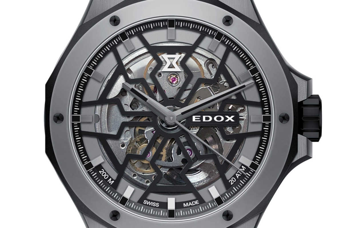 【新作】〈エドックス〉が手掛けると、スケルトン時計も防水性が200m！