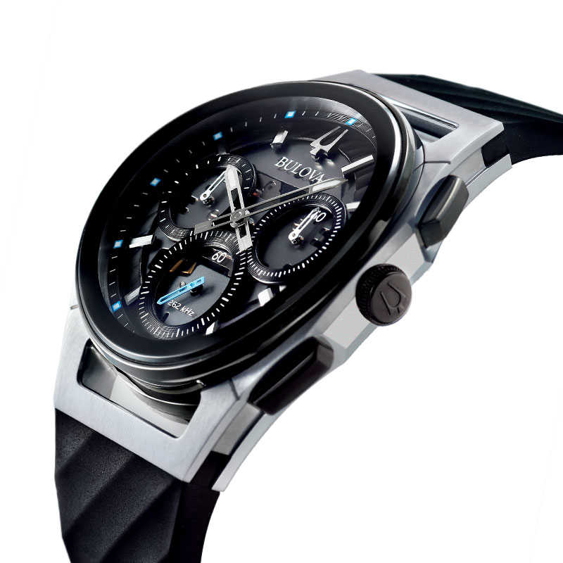 人間工学に基づいた ブローバ の革新的クロノグラフ 装着感にこだわれば時計も曲線がいい Watches Safari Online