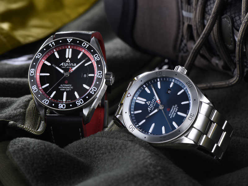 アルピナ シーストロング ダイバー GMT ウォッチ グレー ブレスレット