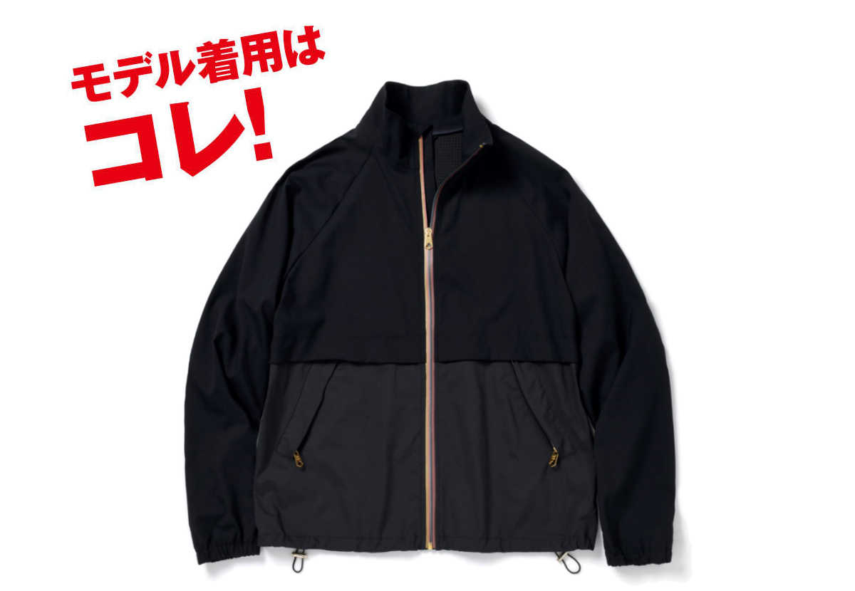 本物 美品 コレクションモデル ポールスミス レザー切替 ZIP UP ブルゾン