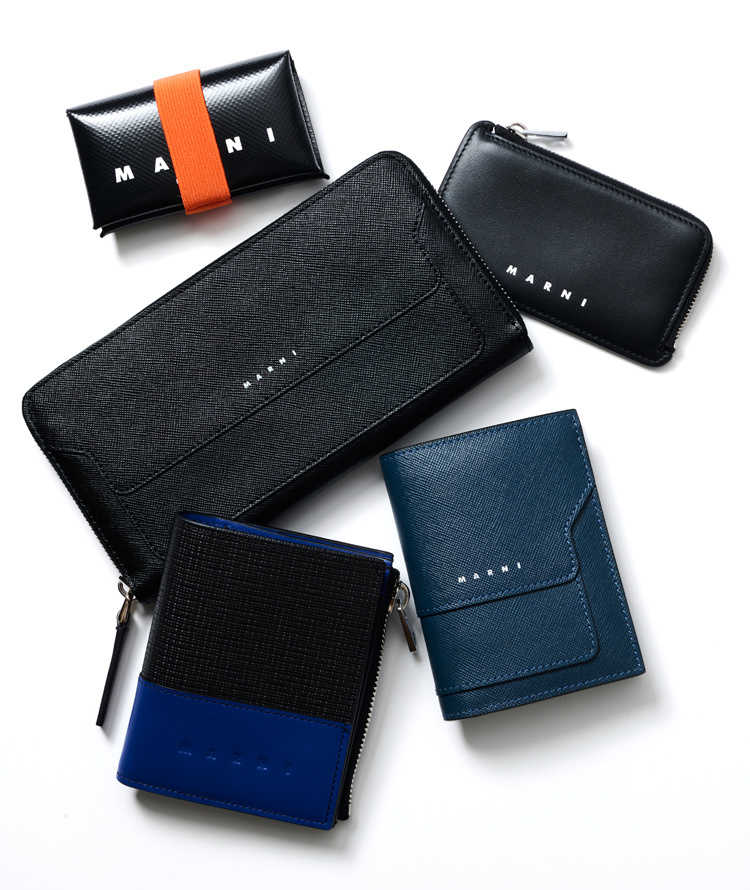 箱付き✨MARNI✨マルニ✨財布✨ラウンドジップ✨マリン✨ウォレット✨