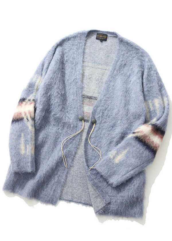 ペンドルトン 別注限定 ハーディング柄 バックシャン アルパカ混 ニットガウン 今週の別注アイテム vol.173 ふかふかの生地の秘密はアルパカ