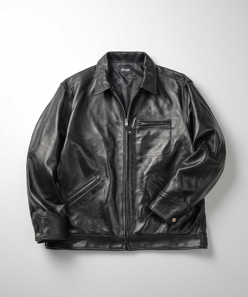 美品】黒色 シングルライダースジャケット（雑誌サファリ掲載）