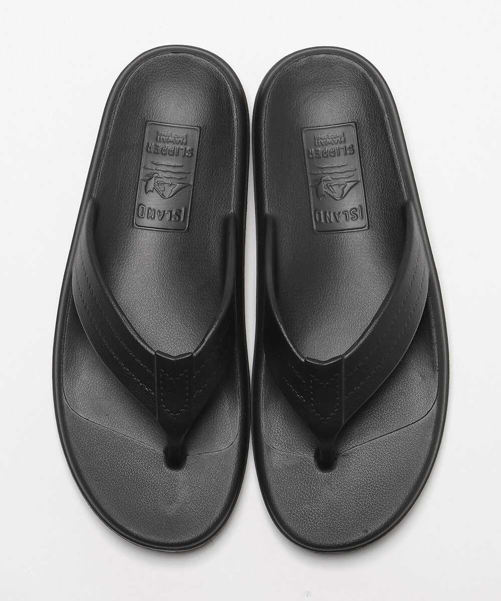 アイランドスリッパー 8 サンダル スウェード レザー 黒 ブラック
