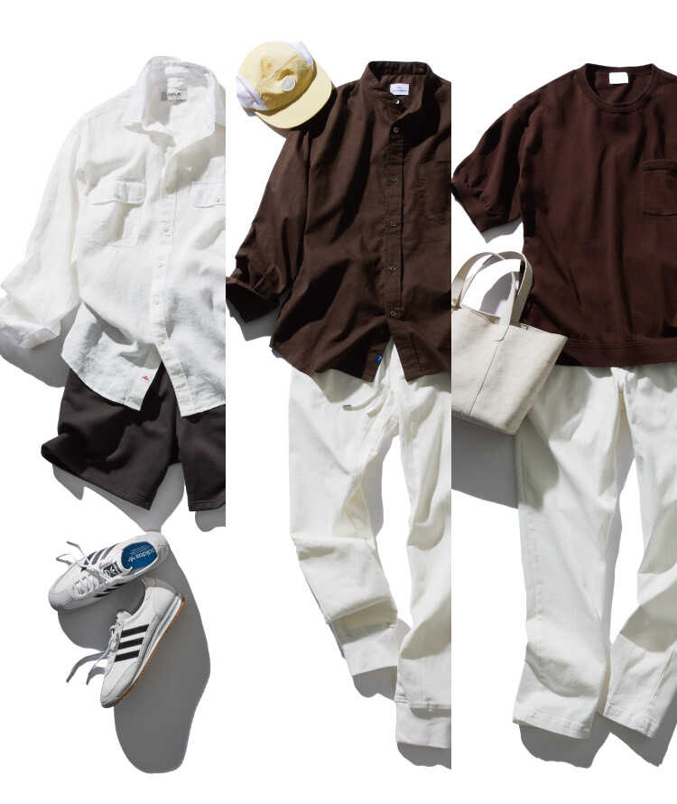 リゾートキャンサー　コーデ WEEKLY COORDINATE vol.206 夏のリゾートコーデは茶×白の組み合わせで