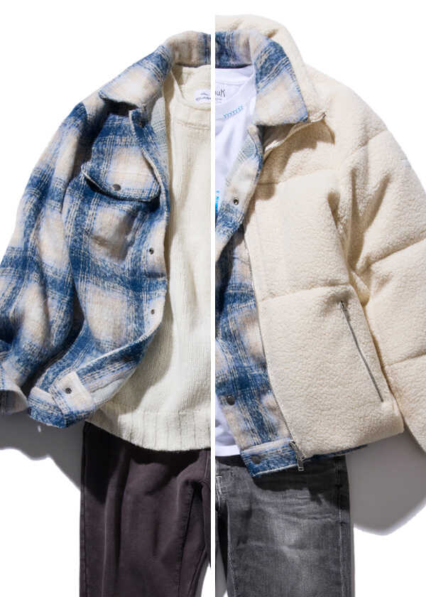 秋から冬までずっと活躍。〈ダブルピー ウエストポイント〉の"ふわ"チェックGジャン