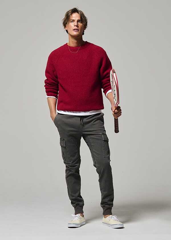 雰囲気抜群の絶妙カーキグレーが魅力のイージーカーゴパンツ！