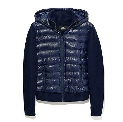 別注限定 袖ニット切り替えダウンジャケット