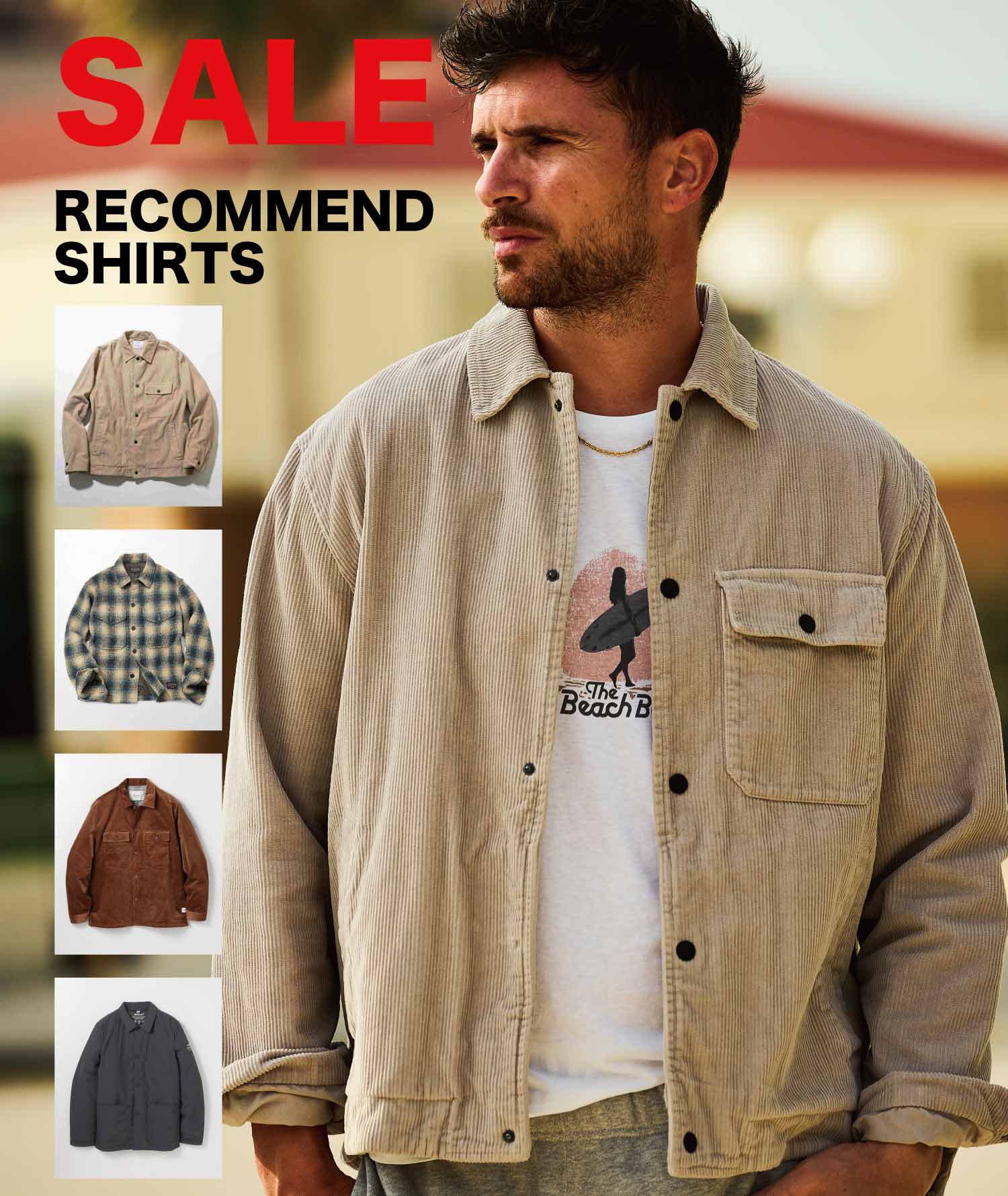 SALE RECOMMEND ITEM 【SALE】 ちょうどいい塩梅の端境期アウターは 