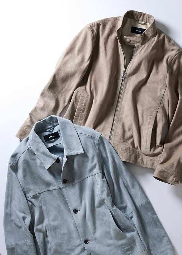 大人の男はこの春、上質スウェードを羽織る！