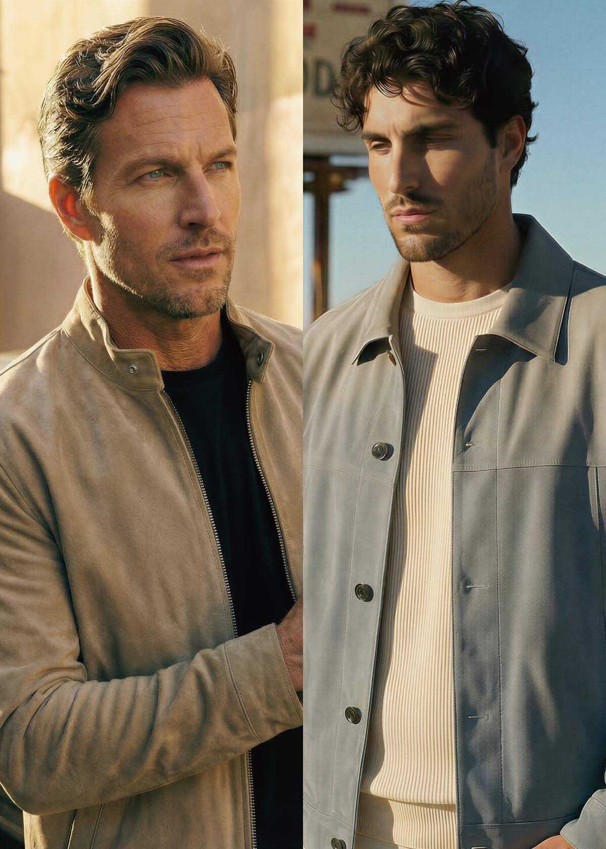 大人の男はこの春、上質スウェードを羽織る！