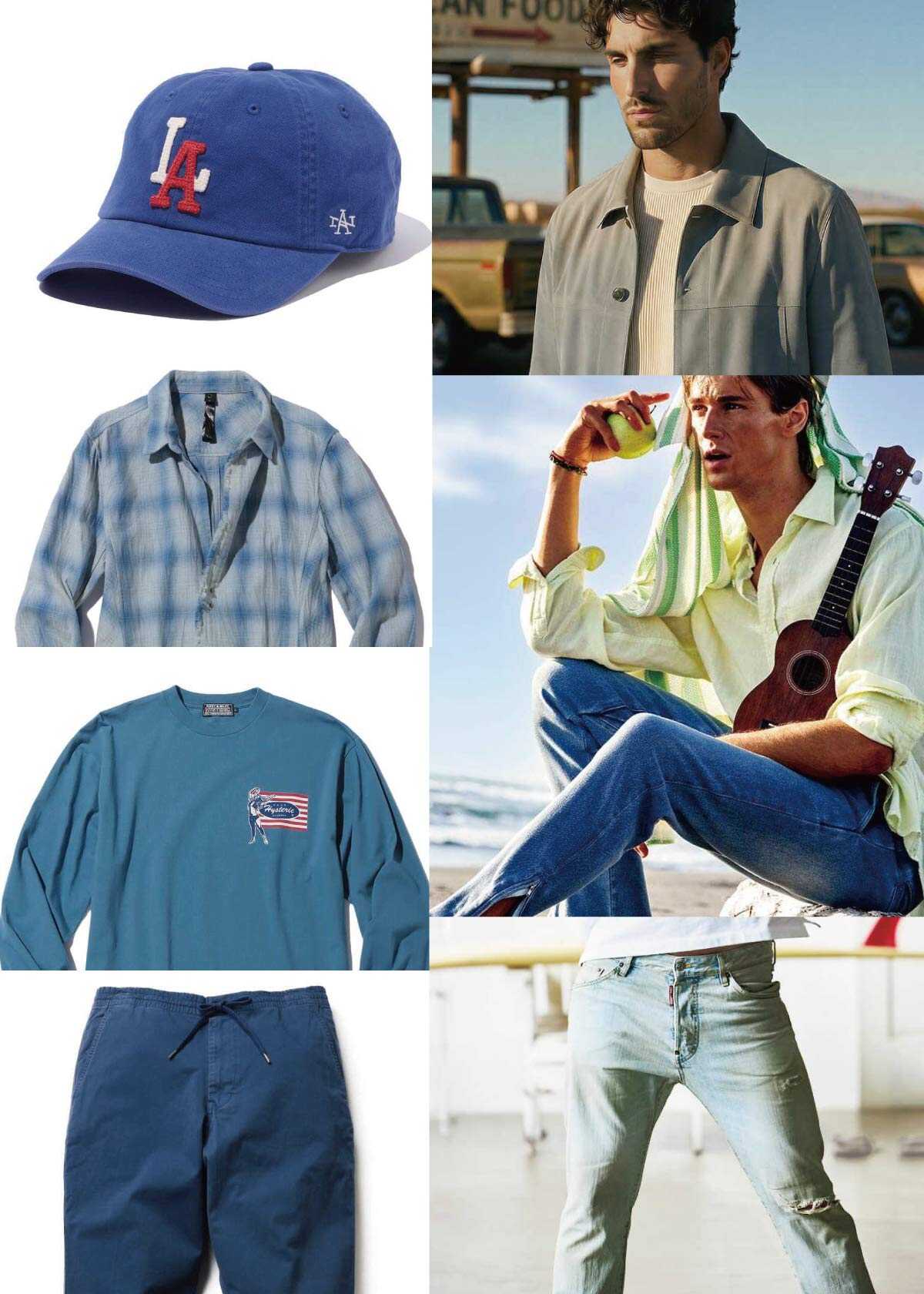 【10選】着るのも穿くのも春は"青"でキマり！