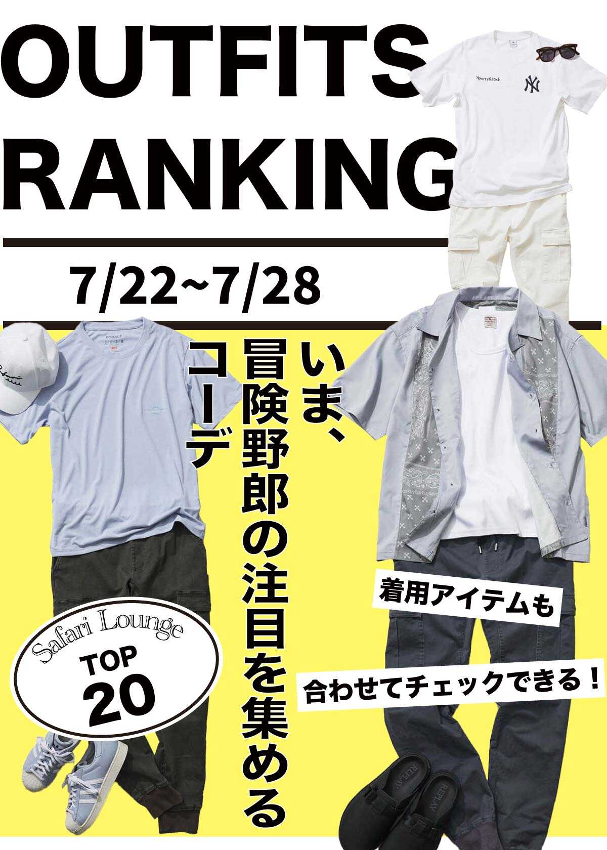 【週間ランキング】もっともHOTなコーデ｜TOP20