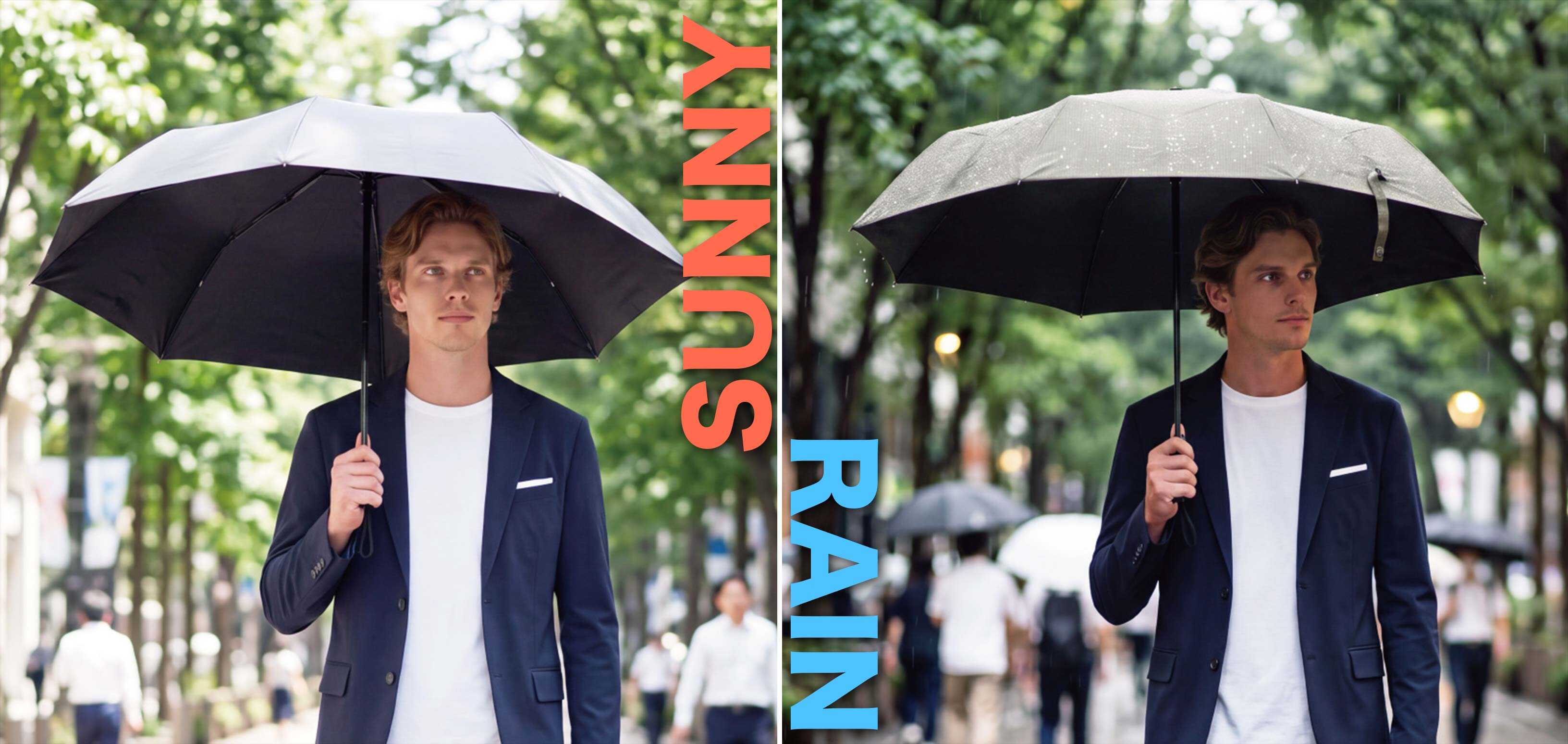 日差しも突然の雨もこれ1本。スマートな大人に似合う高機能アンブレラ