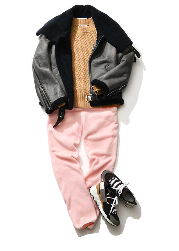 JW ANDERSON ムートンジャケット48 safari掲載 Safari』最新号でコーディネート！ vol.9 大人度を底上げする