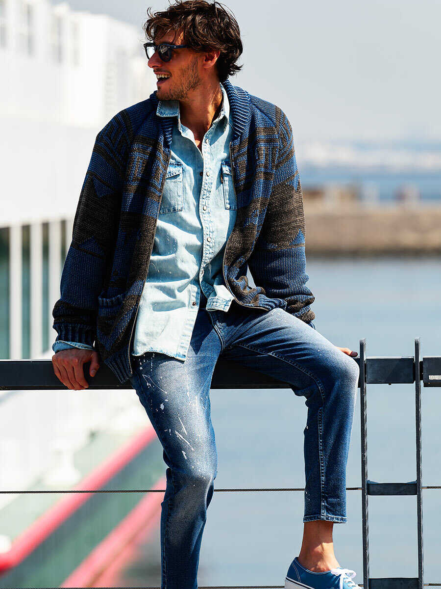 別注先行 インディゴ カウチンカーディガン | ザ・ダファー・オブ