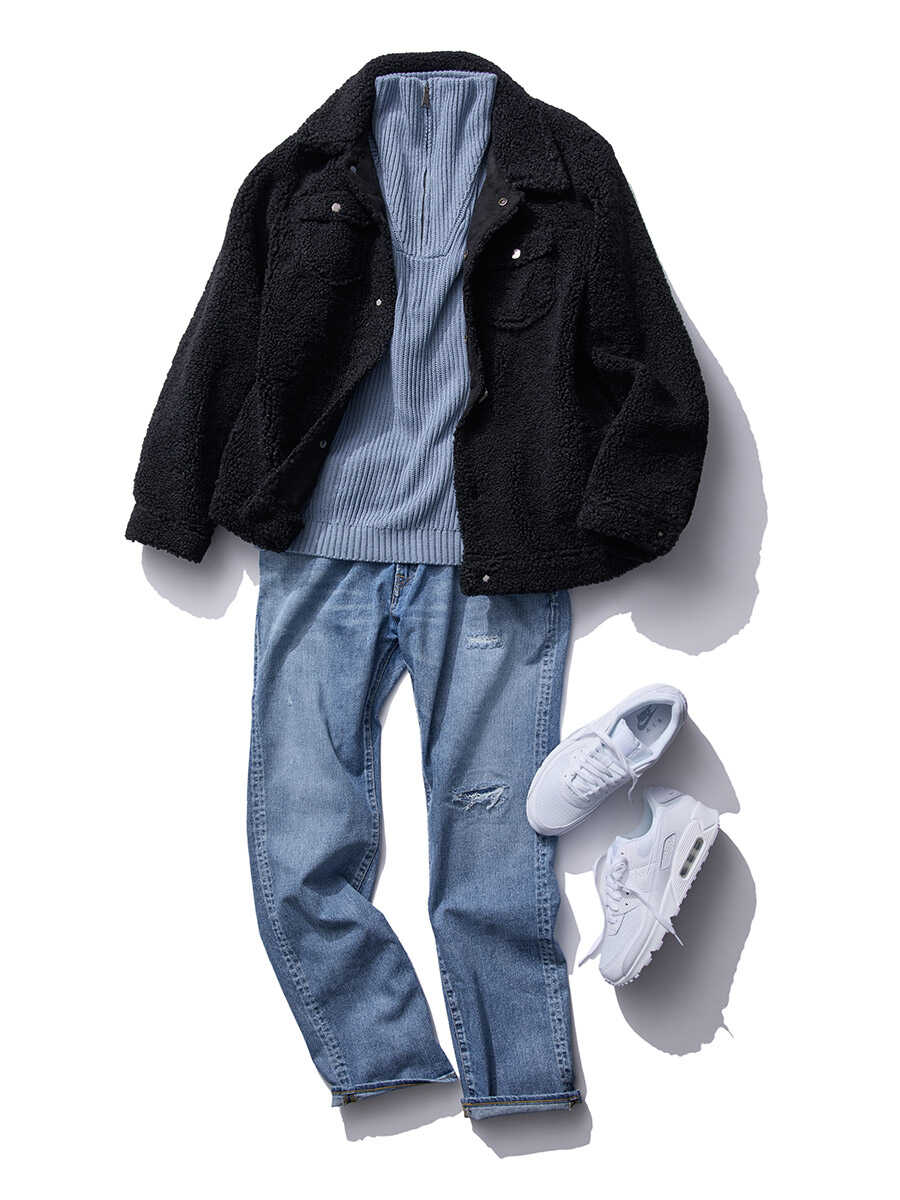 別注限定 アルティメイトストレッチ スリムダメージデニムパンツ