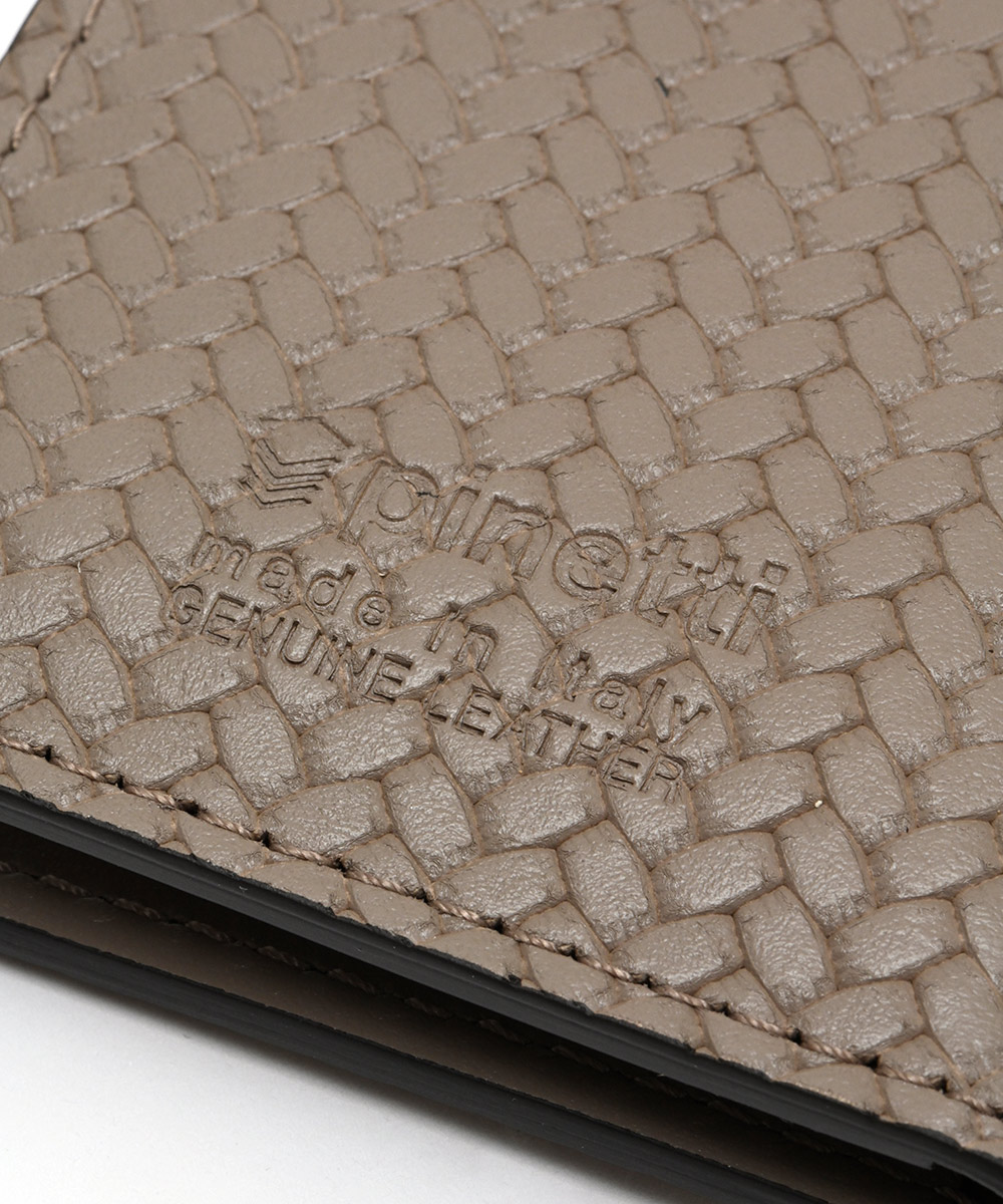 編み込み調デザインが美しいイタリア製名刺入れ