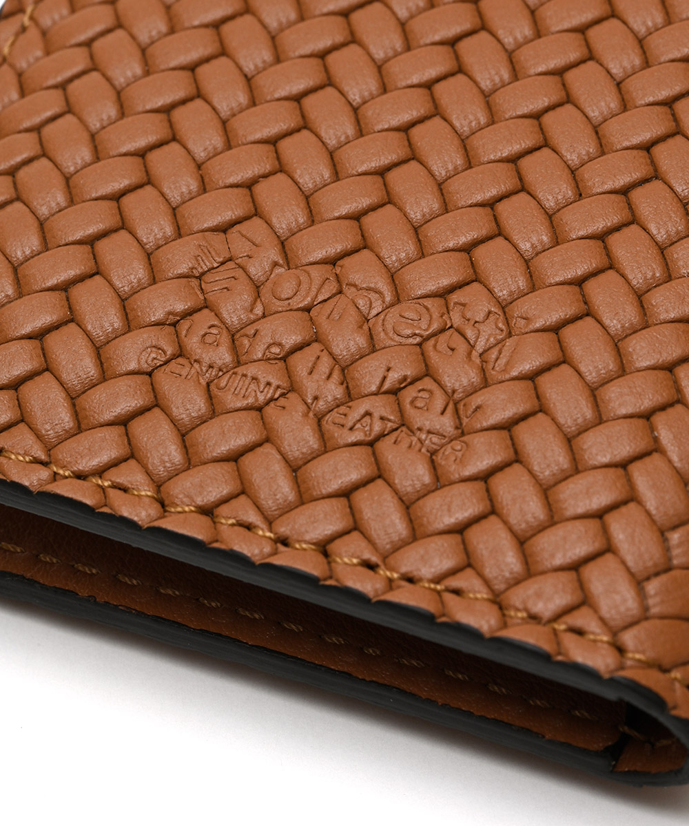 編み込み調デザインが美しいイタリア製名刺入れ