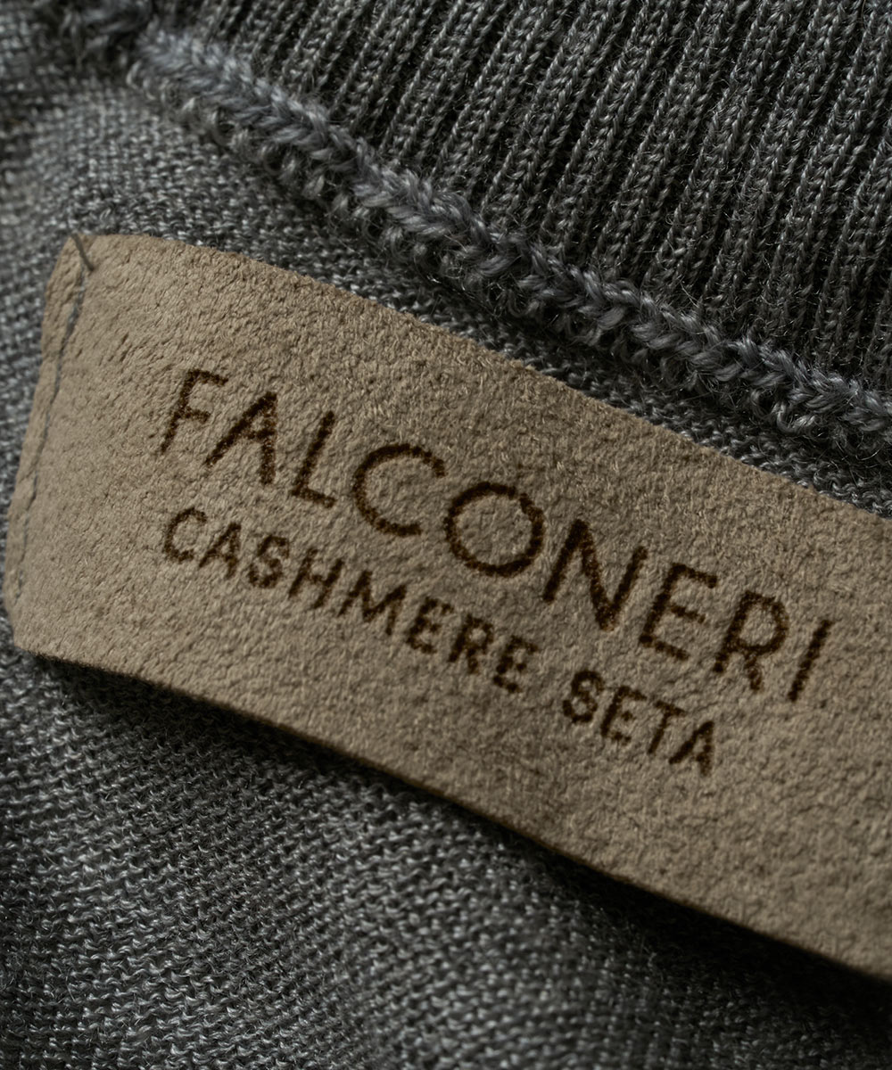 カシミヤ&シルク製クルーネックニット