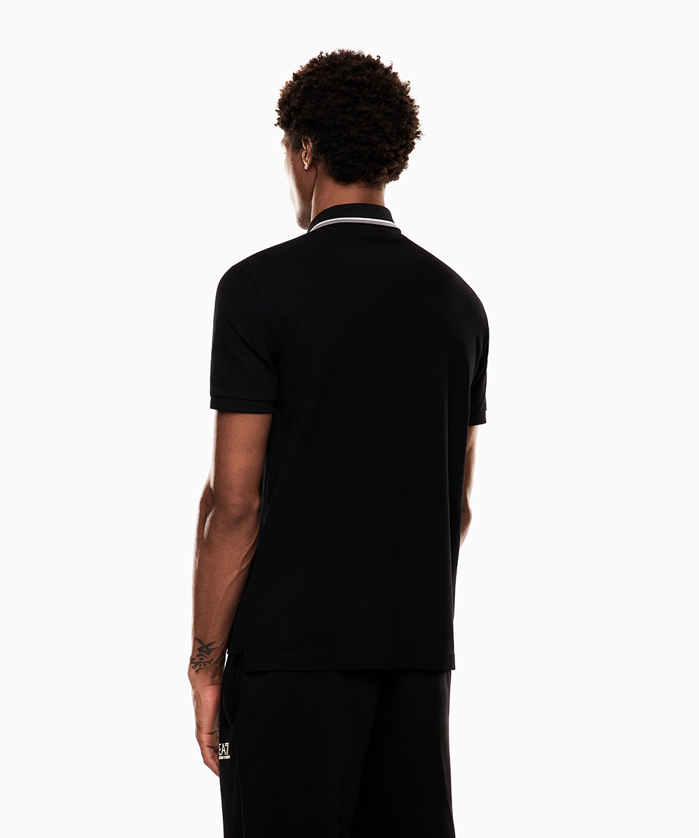 襟ライン入り ポロシャツ