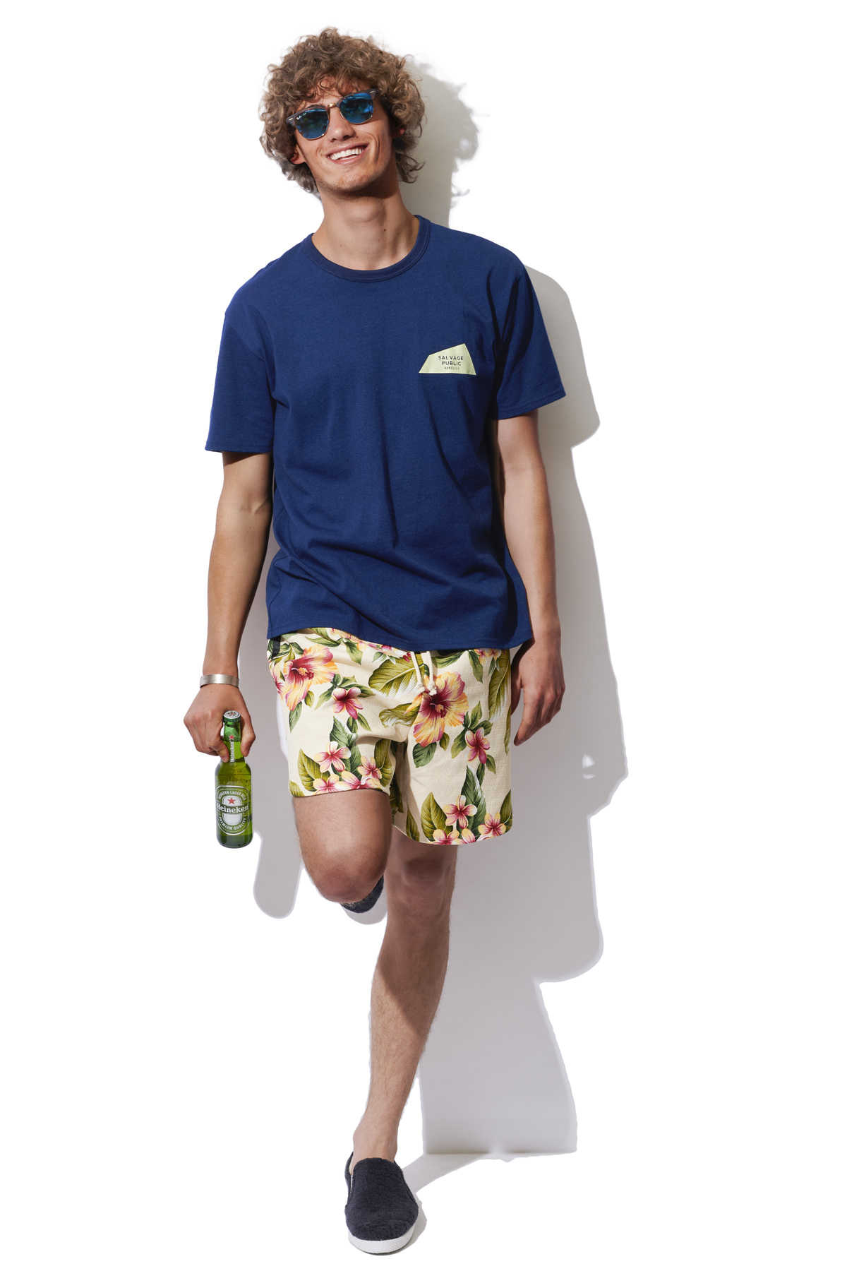 タオル素材 おしゃれ Tシャツ ショーツ 夏 旅行 トレンド 48200h.jpg