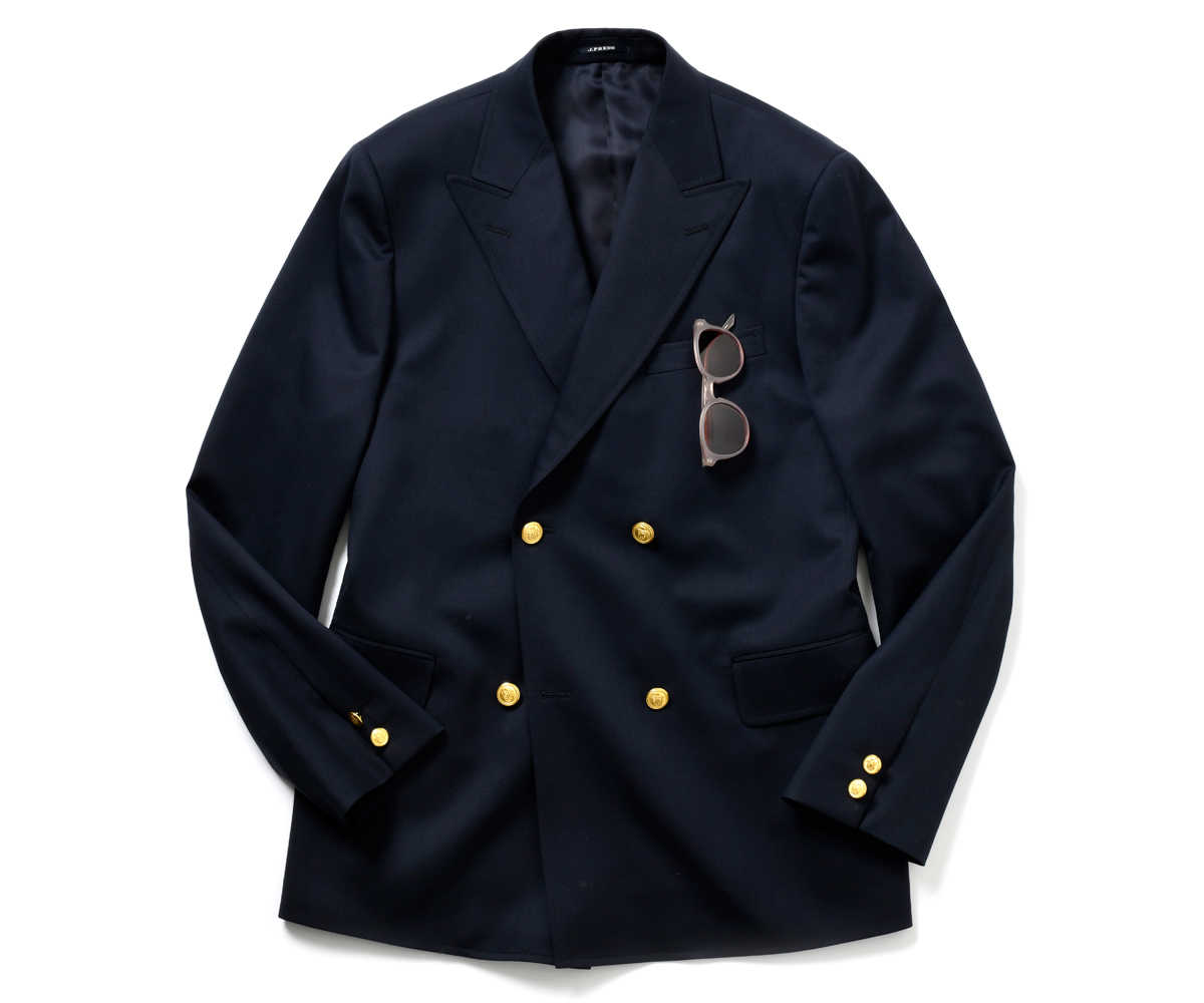J.PRESS ネイビーダブルブレザー MADE IN USA ロロピアーナ365ハイ