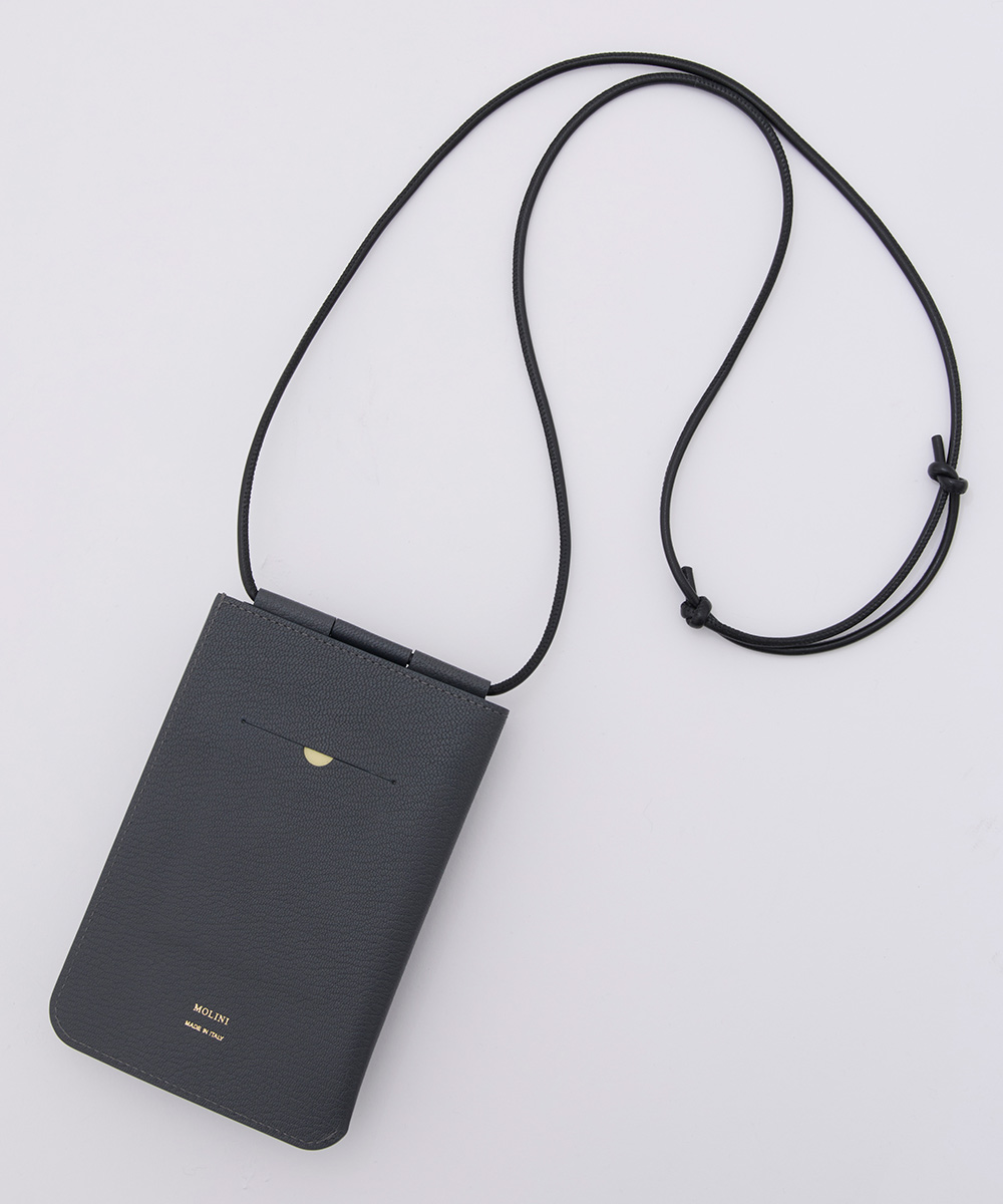 【美品】MOLINI ネックポーチ　ブラック レザーネックウォレット | モリニ | Safari Lounge