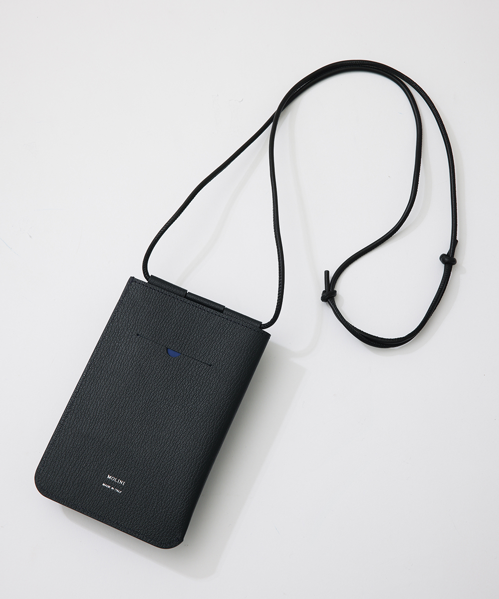 【美品】MOLINI ネックポーチ　ブラック レザーネックウォレット | モリニ | Safari Lounge