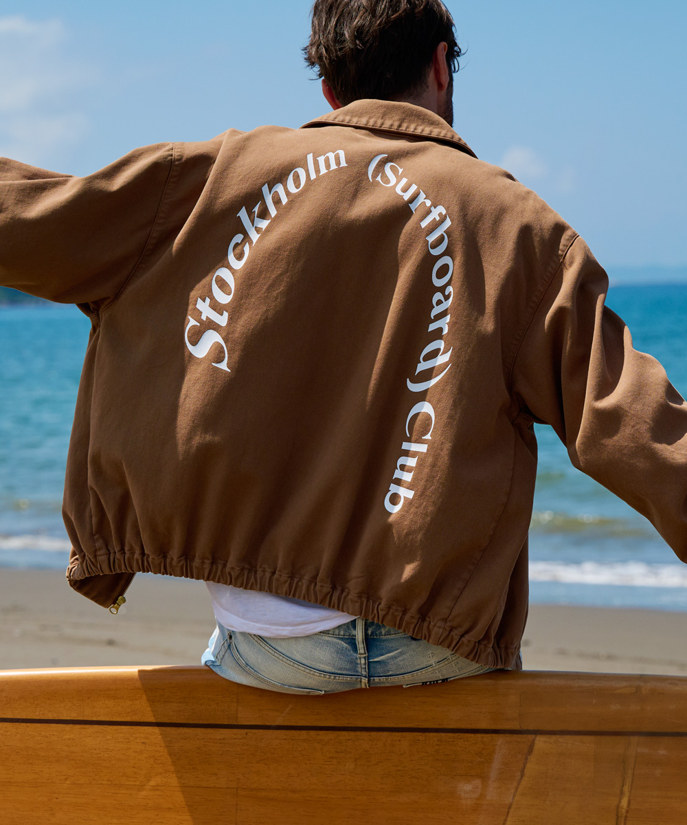 バックプリントコットンジップブルゾン STOCKHOLM SURFBOARD CLUB (ストックホルム サーフボード クラブ) 雑誌